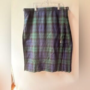 Vintage green blue kilt